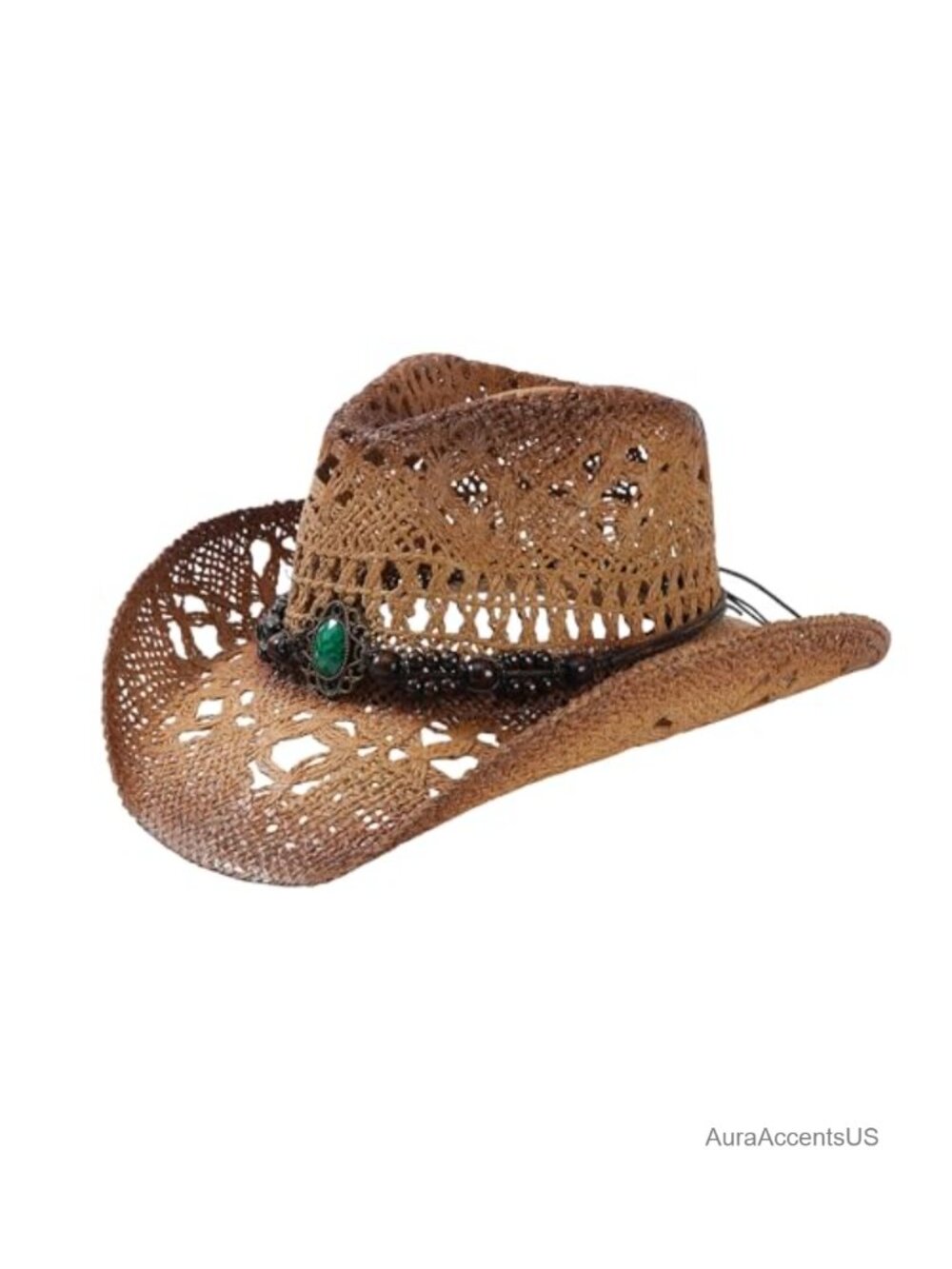Straw Cowboy Hat Wide Brim Shapeable Western Rodeo Cowgirl